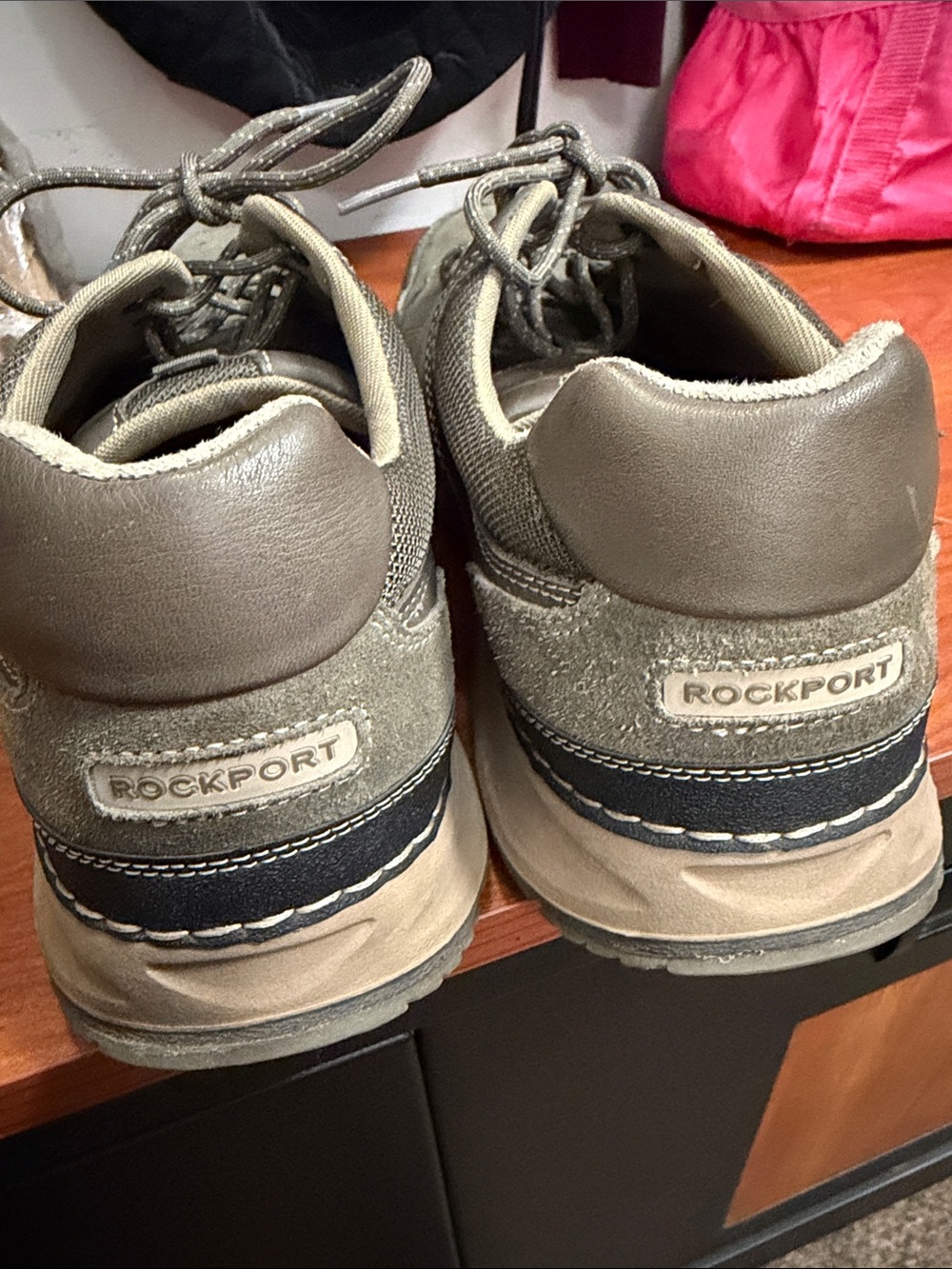 Rockport Gray, Navy and Tan Casual Lace-Up Sneakers